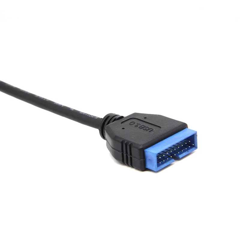 1 Piece USB 3.1 Type-E Male To IDC20P Male Adapter Cable 20Pin Extension Cable For Computer Motherboard Black Plastic