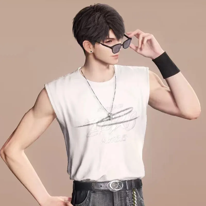 Qq28LQGame Love and Deepspace Caleb Cosplay Adulto Homens Uniforme Traje Colete Casual Roupas Esportivas Roupas de Halloween