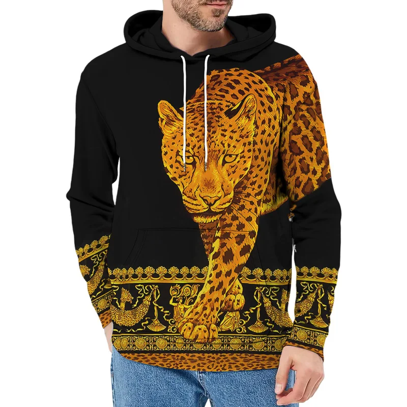 Dinosaur Florial Eagle Dragon Tiger Lion Leopard Print Men Hoodies Women Fashion Pullover Clothes Outdoor Cool Sweatshirt S-6XL