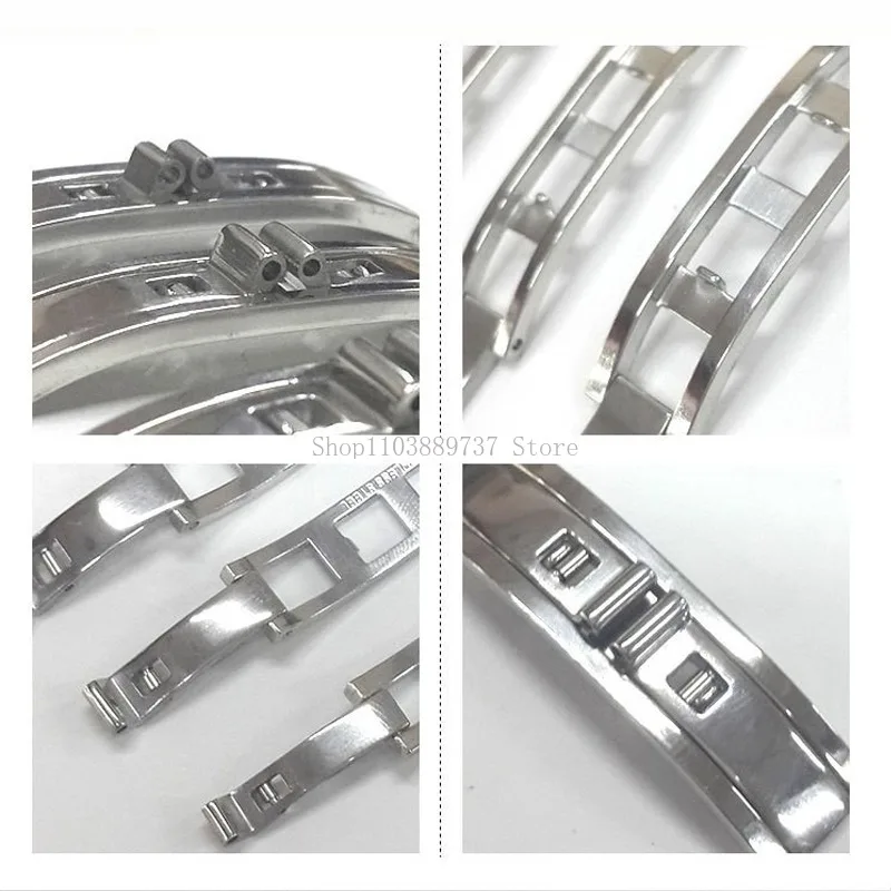 3mm 4mm 5mm 6mm Stainless Steel Folding Butterfly Watchband Buckles Metal Deployment Watch Clasps Watch Strap Connection Buttons