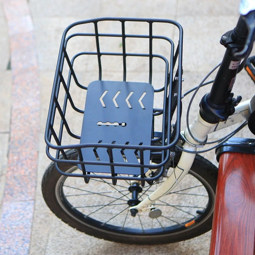 

20 Inch V Brake Mount Lightweight Folding Bike Front Rack Aluminum Alloy Bike Basket Multifunctional Cycling Storage Accessories