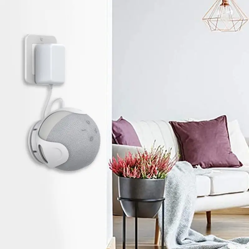 منفذ جدار جبل شماعات حامل لأمازون اليكسا صدى دوت 4 4th الجنرال الفضاء توفير الملحقات في غرفة نوم المطبخ الحمام