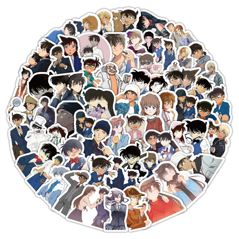 สติกเกอร์การ์ตูนอนิเมะยอดนักสืบโคนัน 103 ชิ้น สติกเกอร์กราฟฟิตี้เท่ๆ สำหรับสมุดภาพ กระเป๋าเดินทาง แล็ปท็อป กีตาร์ รถยนต์ จักรยาน สเก็ตบอร์ด ของเล่น ของขวัญ