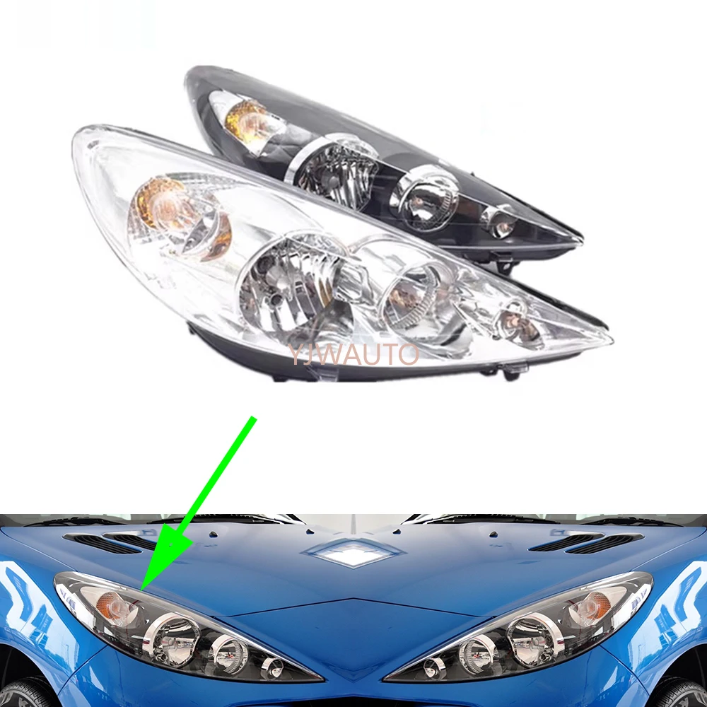 

Для Peugeot 207 2009 2010 2011 2012 2013, фары, автомобильные фары в сборе, замена передней лампы, весь автомобильный светильник в сборе