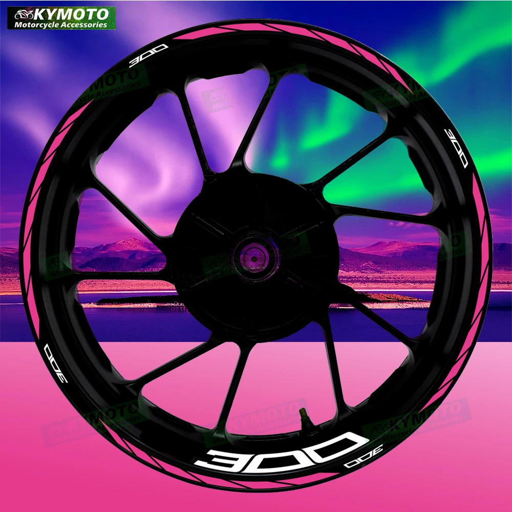 

For Z 300 Z300 reflective motorcycle wheel 17 inch sticker racing fairing hub decal rim stripe tape decal sticker decoration