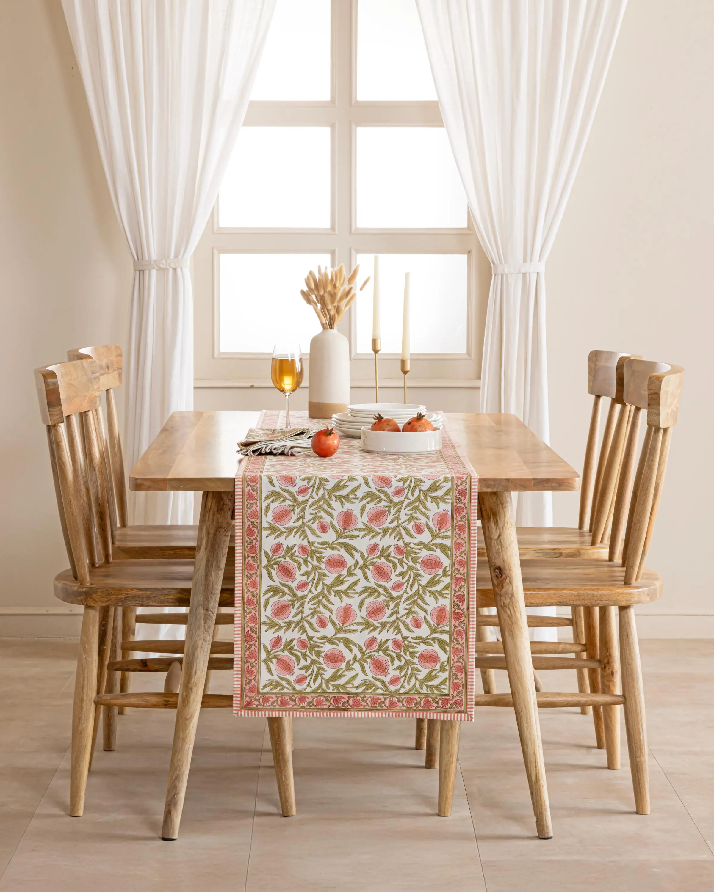 Taplak Meja Motif Bunga Delima - Home Decor Jaipur ulasan dan harga