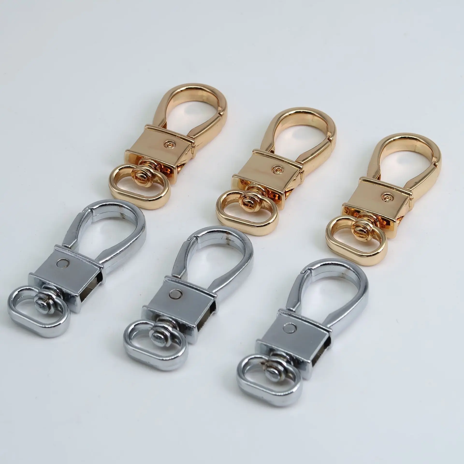 15 x 50mm Metal Swivel Bags Strap Buckles Lobster Clasp Collar Carabiner Snap Hook DIY KeyChain Bag Part Accessories