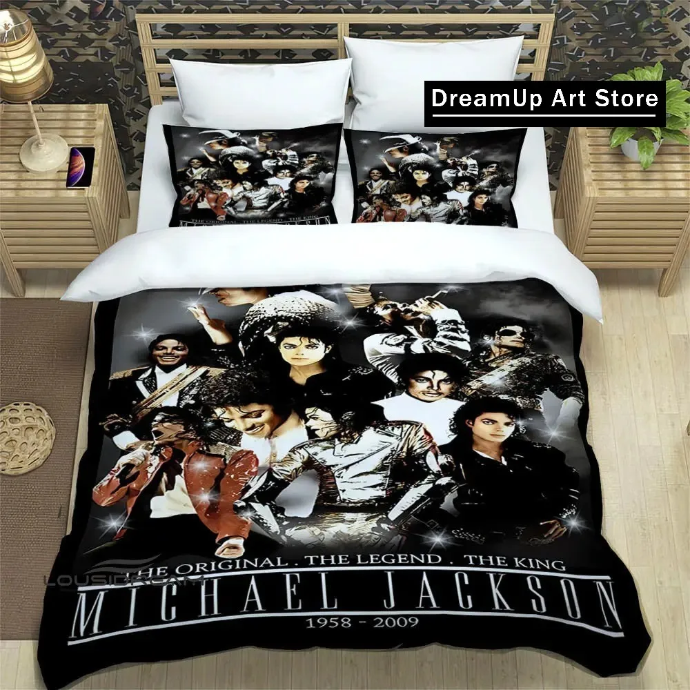 3D Print Fashion M-Michael Jackson Bedding Set Boys Girls Twin Queen King Size Duvet Cover Pillowcase Bed boys Adult Bedroom