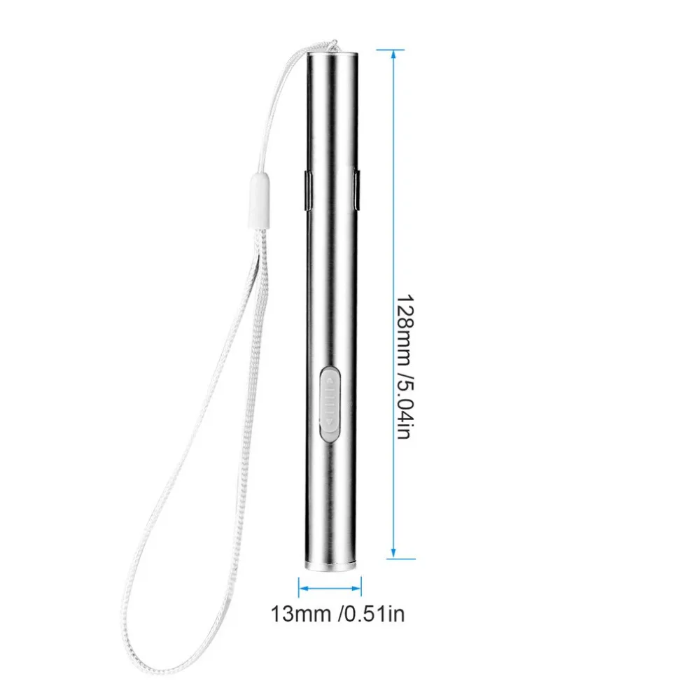 Medical Pen Light USB Rechargeable Mini Nursing Flashlight LED Torch + Stainless Steel Clip Quality & Professional