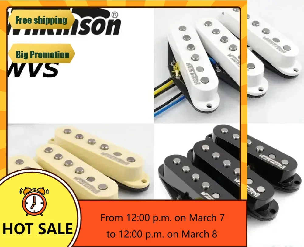 

QX Music Store-1 Set Wilkinson WVS 60's Alnico5 SSS Single Coil Guitar Pickups / high quality