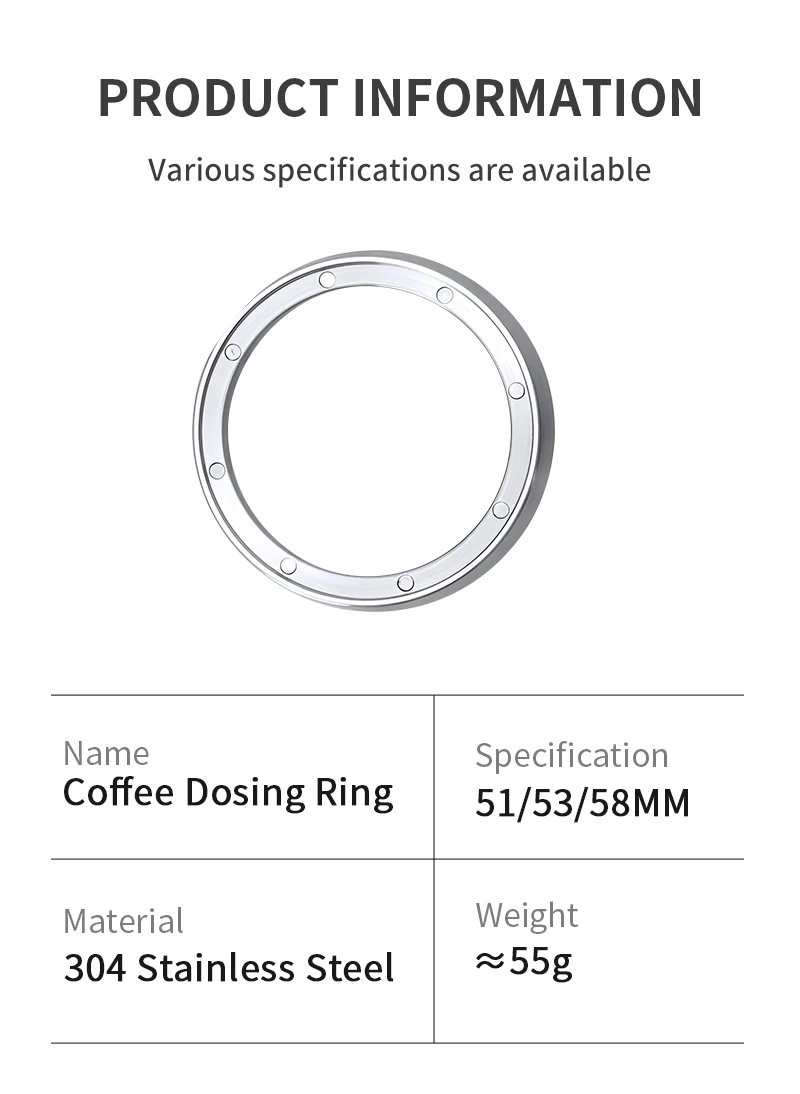 Kaffee Dosierung Ring Magnetische Edelstahl Dosierung Trichter Für 51mm 54mm 58mm Siebträger Espresso Maker Zubehör Barista werkzeug – Detail 8