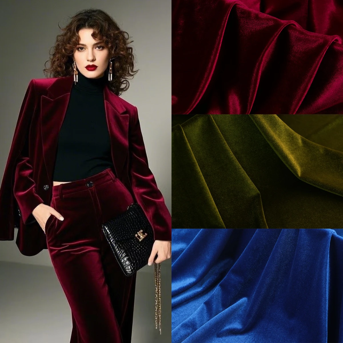 

Мягкий эластичный корейский золотой бархат — для платьев, свадебного декора, скатерти, штор, чехлов для диванов, обивки и поделок