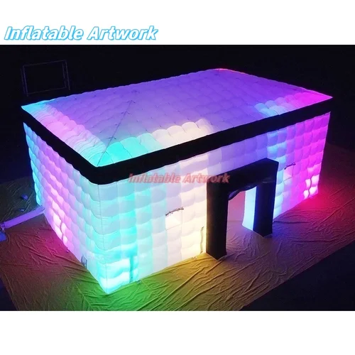 재미있는 파티 렌탈 장난감용 맞춤형 팽창식 유틸리티 텐트, 조명 팽창식 텐트 구조