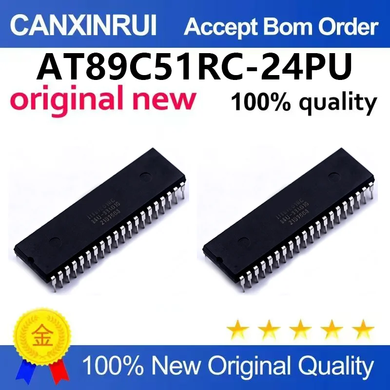 （5pcs-100pcs）Brand new original AT89C51RC-24PU AT89C51RC package DIP-40 8-bit microcontroller MCU