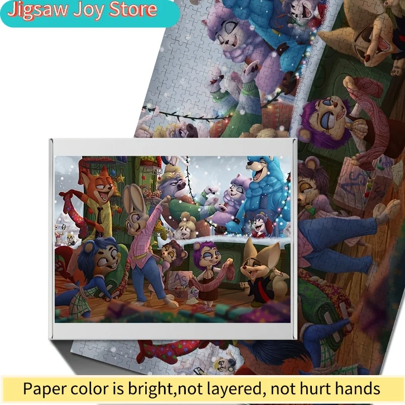 1000 ชิ้น จิ๊กซอว์โปสเตอร์ดิสนีย์ ซูโทเปีย จูดี้ และ นิค ไวลด์ - กิจกรรมสนุกๆ สำหรับครอบครัว, ภาพยนตร์, เกมวันเกิด, ของตกแต่งห้อง