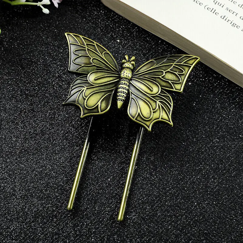 1PC Vintage Butterfly Bookmark Bronze Metal Book Clip Chinese Exquisite Brass Bookmark Student Book Holder School Stationery