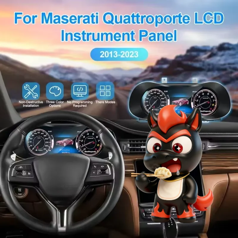 12.3 Inch Car Speedometer Digital Cluster For Maserati Quattroporte Ghibli Levante GT 2004~2023 LCD Instrument Panel Touch Scree