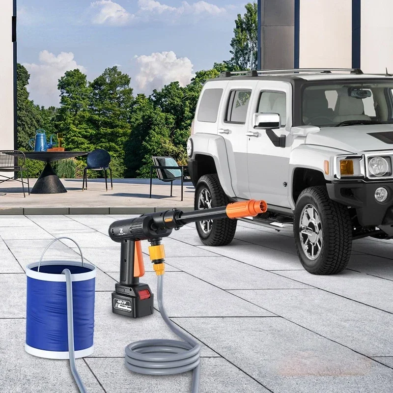 Wireless High Pressure Car Wash Water Gun Portable High Pressure Car Washer Pump Washing Machine Electric Cleaning Auto Device