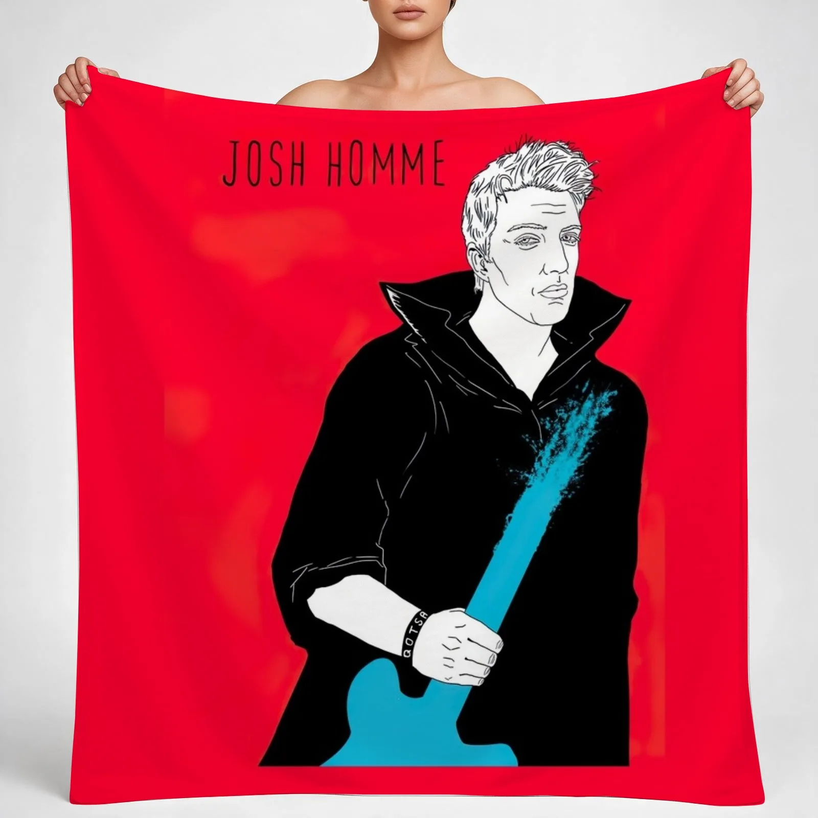 Queens of the stone age T-Shirts a song for the dead Poster qotsa Sticker Throw Blanket couch