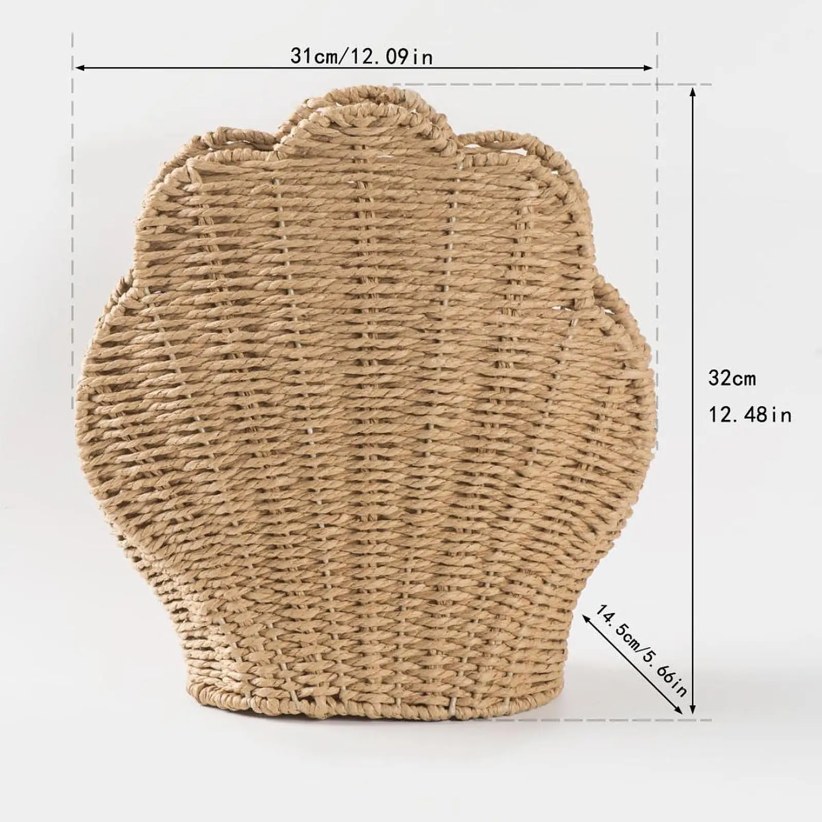 سلة تخزين منسوجة مصنوعة يدويًا حاوية زخرفية محمولة ريفية لمزرعة غرفة المعيشة وغرفة النوم وطاولة الحمام #6