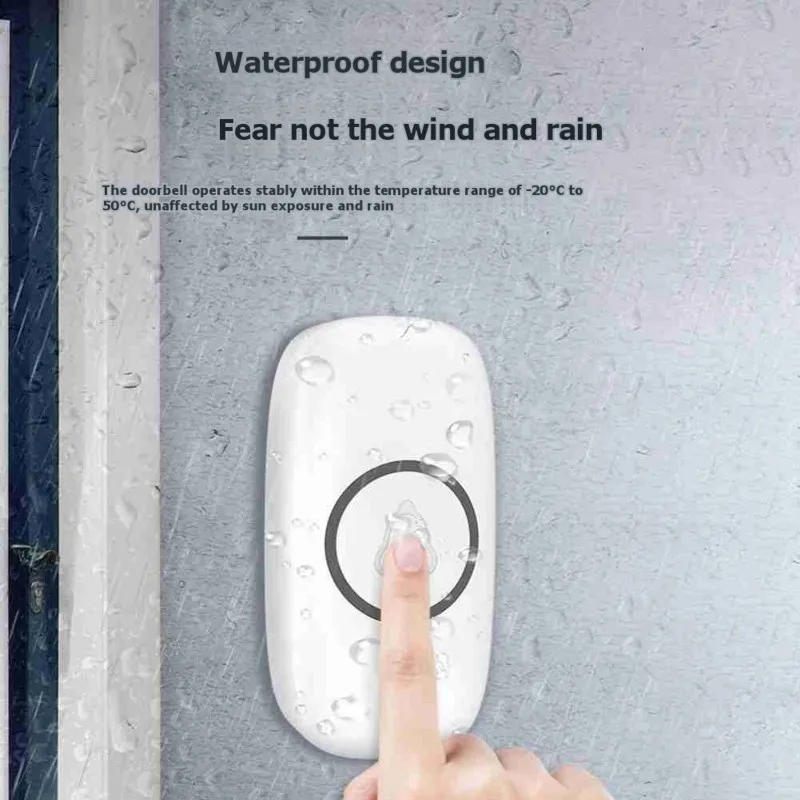 Doorbell Wireless Home Smart 433 Dingdong High Volume Caller Home Electronic Ringer 1-To-2 EU Plug