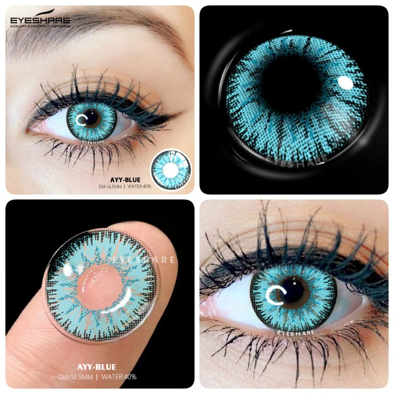 EYESHARE-lentes de contacto de colores para Cosplay, lentillas multicolores para ojos, lentillas de Anime para Halloween, lentillas anuales, 1 par