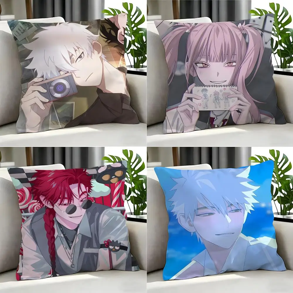 Anime LINK CLICK Kissenbezug, Kissenbezug-Set, 4-teilig, 50 x 50, 45 x 45, 40 x 40, Kissenbezug, dekorativ, für Sofa, Heimdekoration