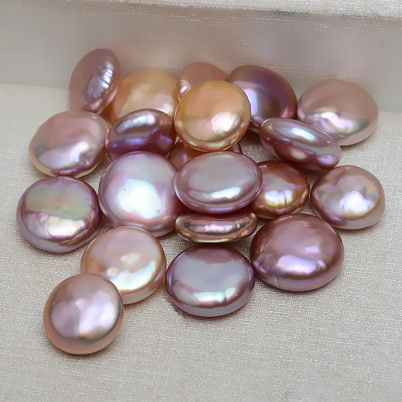 5 Pieces/Lot Loose Beads Button Pearls High Quality  Loose Freshwater Pearls Cultured Pearl  Natural Colors For Jewelry Diy