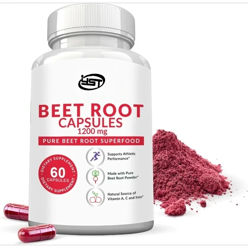 60 Capsules of Beetroot - Supports Blood Pressure, Exercise Performance, Digestion, Immune System, Non Gmo and Gluten Free