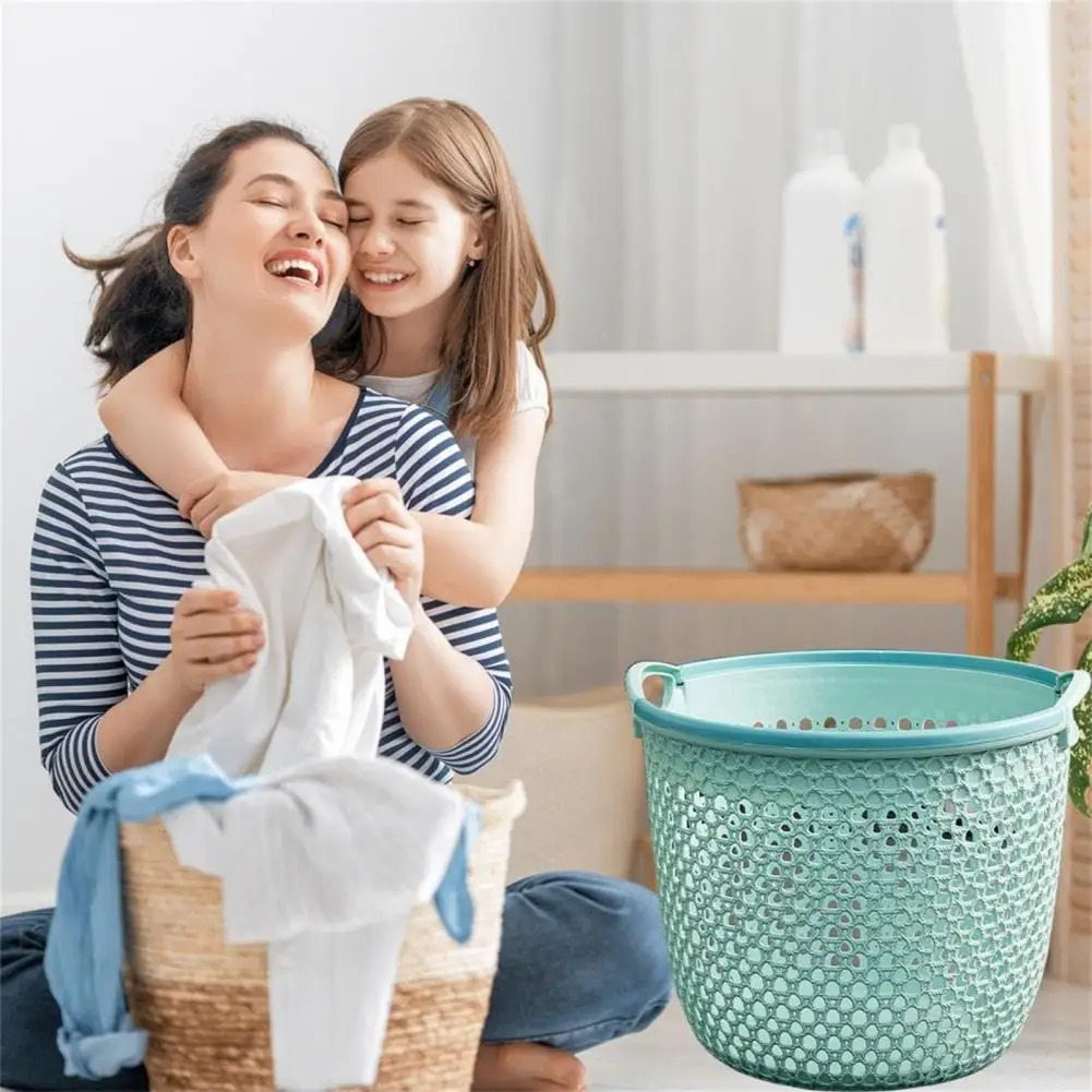 Towel Storage Basket Large Capacity Dirty Clothes Basket with Dual Handles Breathable Bathroom Laundry Storage Solution