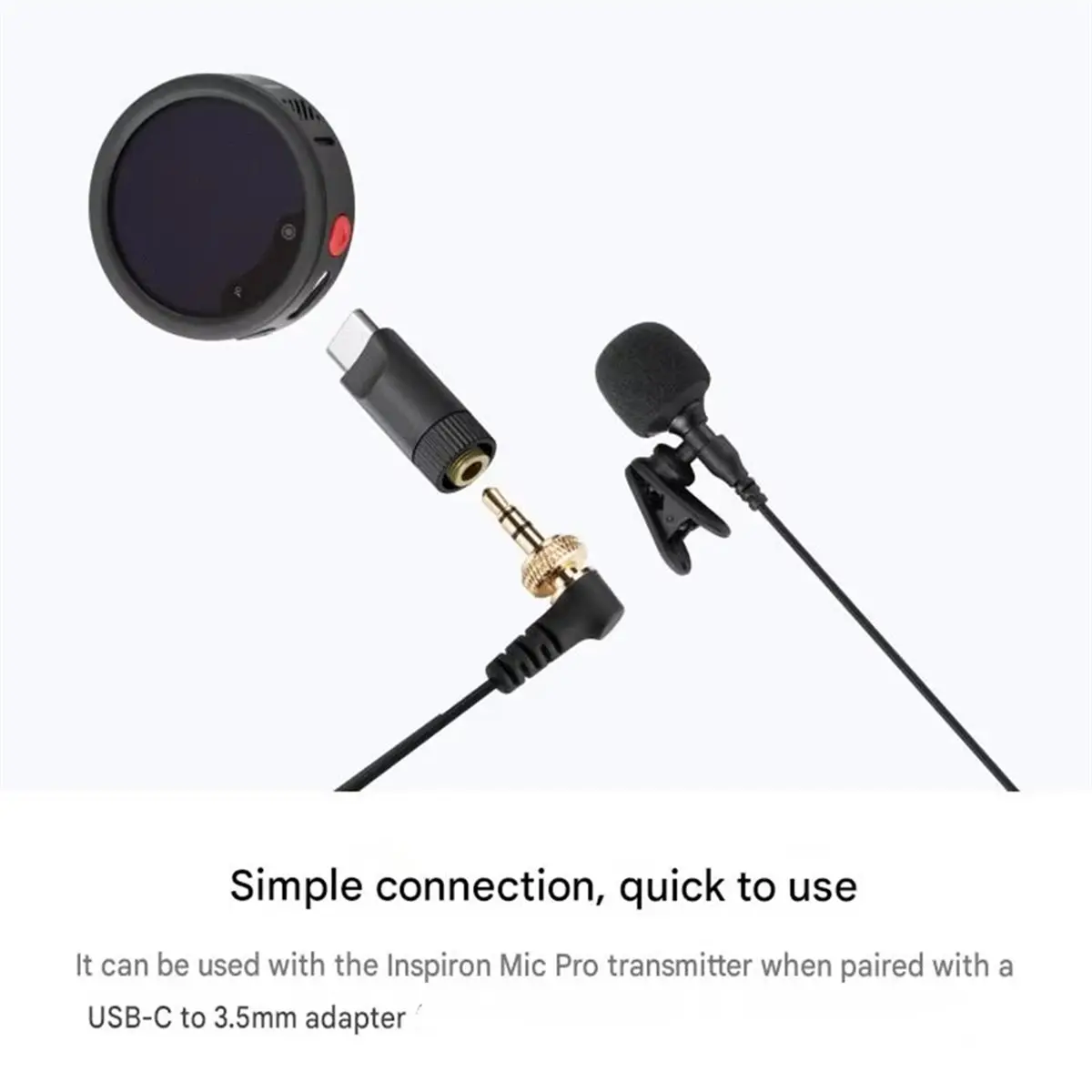 【MUST-HAVE LIST】 For Mic Pro USB-C to 3.5 mm Jack Adapter Clip-on Microphone Adapter Connector for Mic Pro Accessories