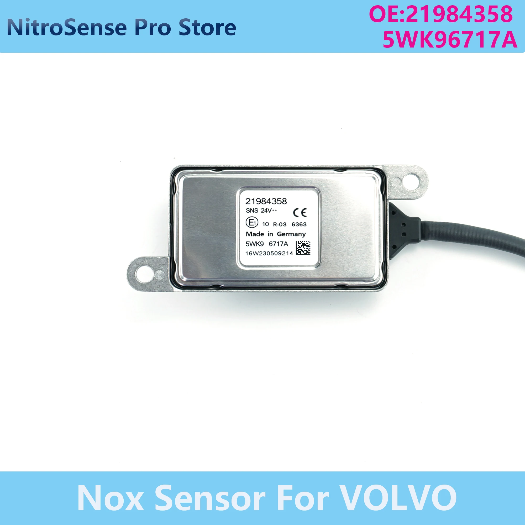 

NOx Sensor 5WK96717A New Nitrogen Oxide Sensor for Scania Volvo FH FM FL VM 500 Renault Truck 5WK9 6717A 21984358