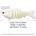 9.8cm 13.5g 10pcs