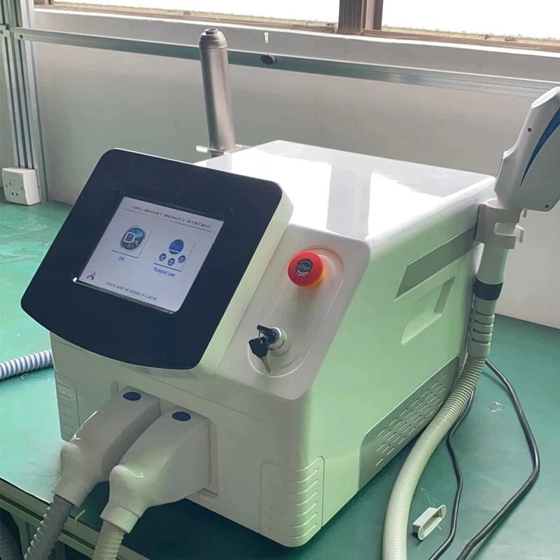 

New Design 2024 2 in 1 Picolaser Q Switched Nd Yag Laser Carbon Peeling IPL OPT Hair Removal Machine