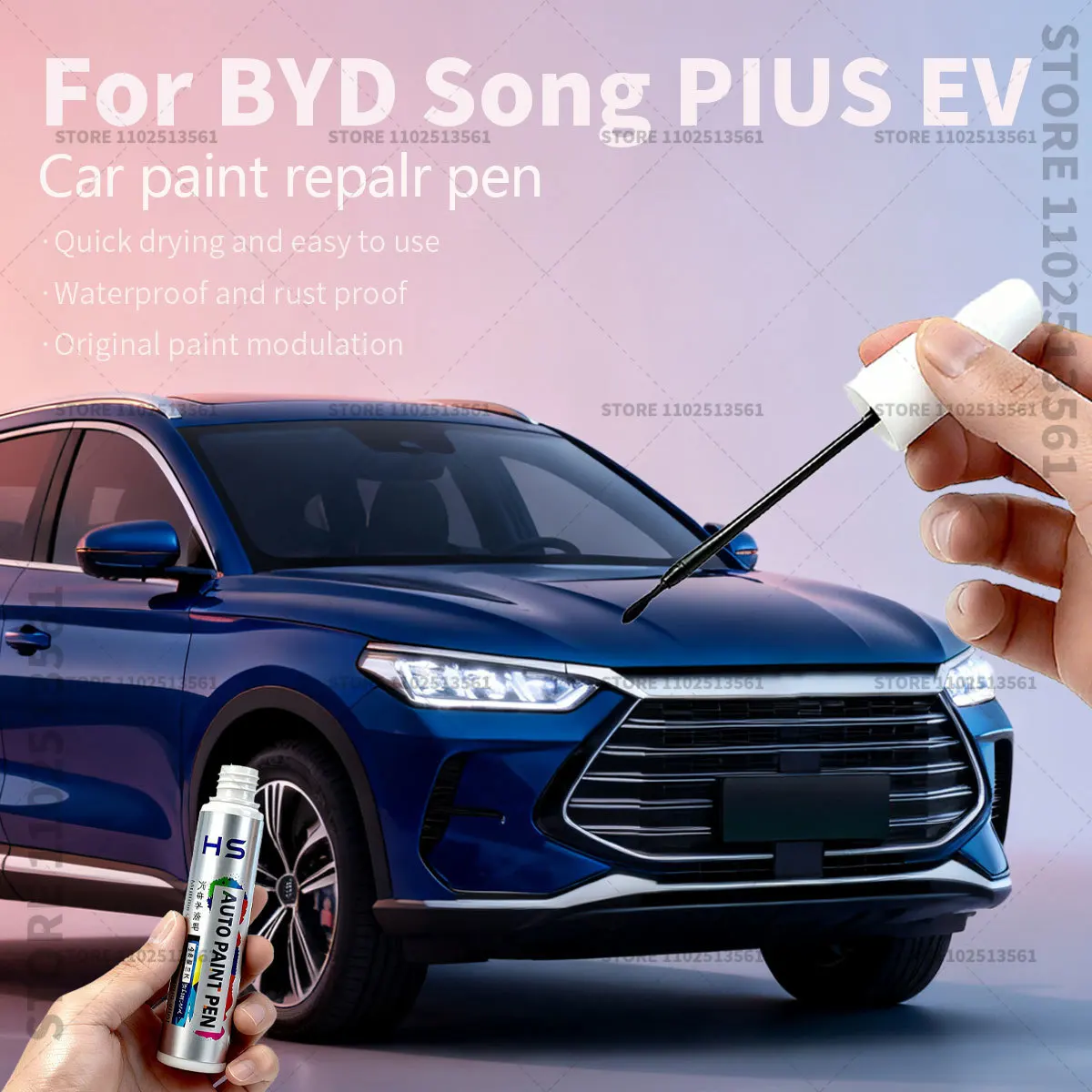 ل BYD أغنية PIUS EV قلم إصلاح طلاء السيارات اللمس حتى مزيل الخدوش لتقوم بها بنفسك اكسسوارات السيارات الأزرق STD الأبيض WAZ أسود BBB رمادي 082