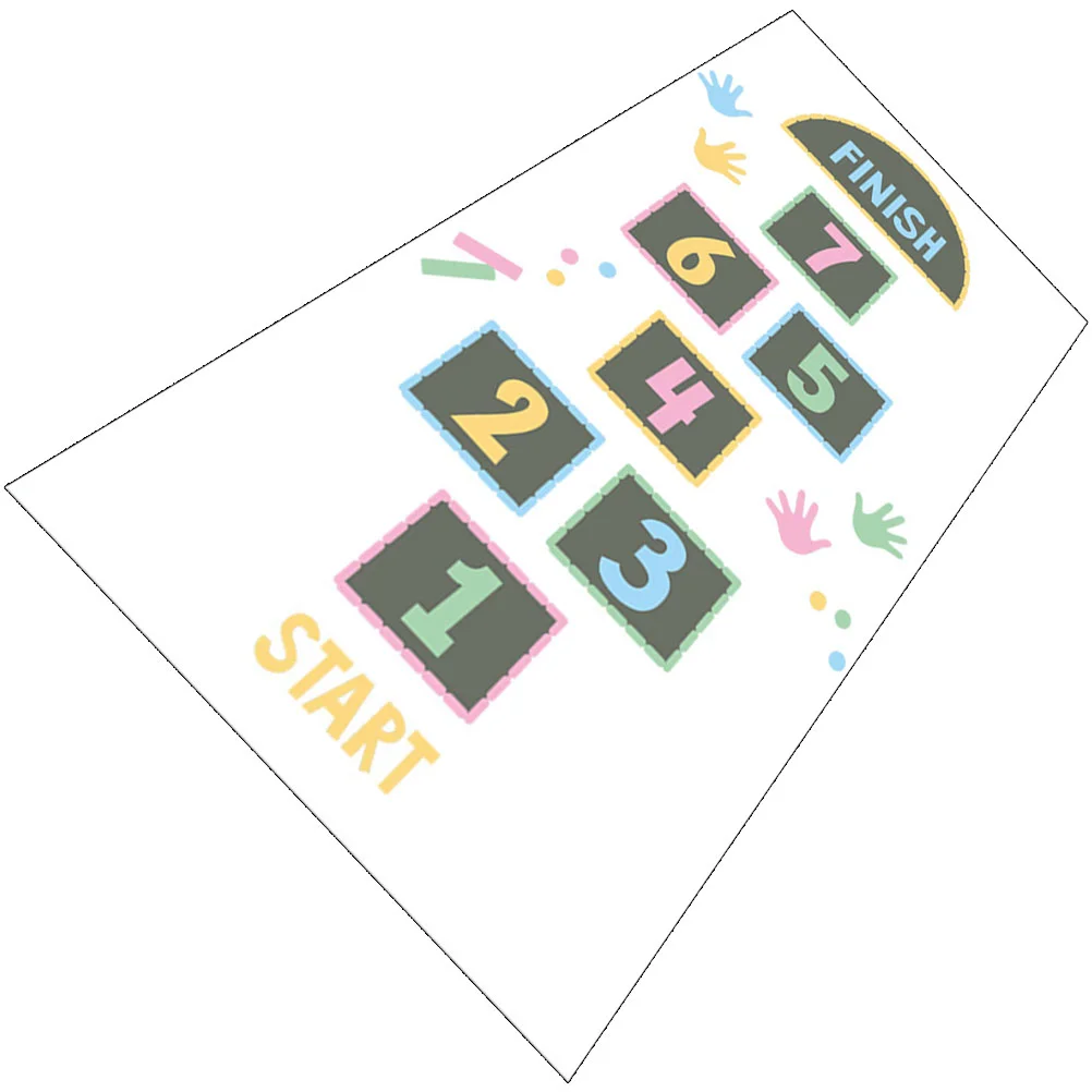 Children's Room Hopscotch Floor Vision Childrens Toys Number Game Sticker Paper