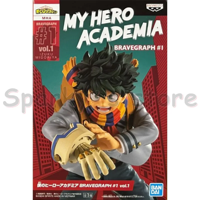 Bandai Original BRAVEGRAPH MY HERO ACADEMIA figura de Anime Midoriya Izuku Todoroki Shoto figuras de acción de juguete para niños regalos modelo