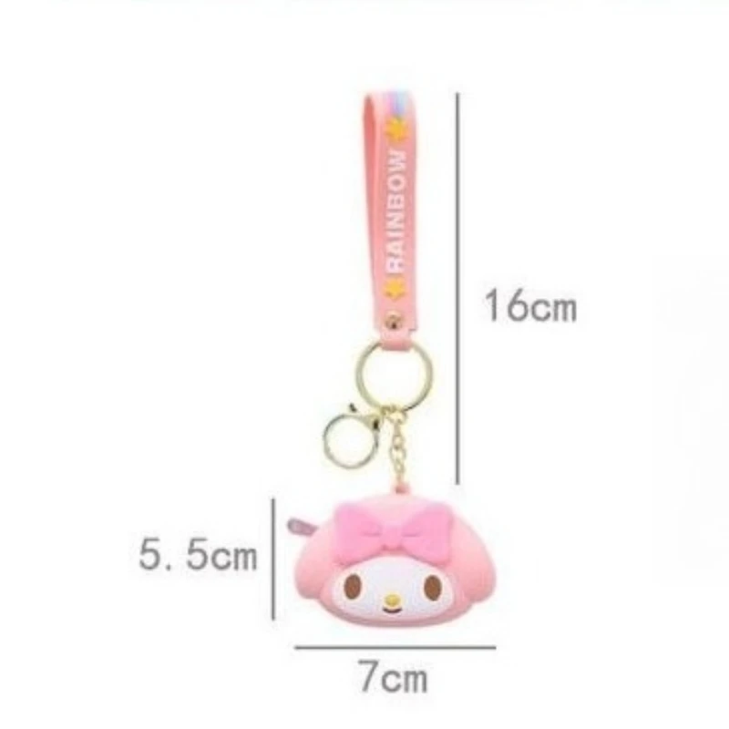 Cute Hello Kitty Coin Purse Fashion Cartoon Cinnamoroll Kuromi Mini Purse Keychain Bluetooth Headset Bag Bag Pendant Gifts