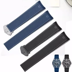 For Tag Heuer Concept F1 22mm Arc Silicone Competitive Diving 300 Tiger Calila Soft Black Comfortable Rubber Watch Strap