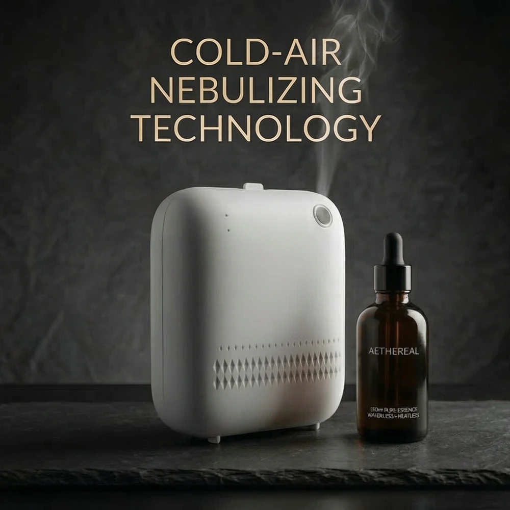 Smart Bluetooth Waterless Essential Oil Diffuser 150ml Wall-Mounted Aroma Scent Machine for Home Hotel Commercial Type-C