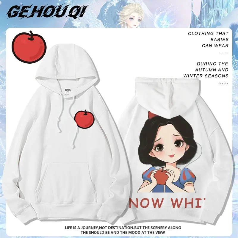 

Runaway Princess Co-hoodie Woman Disney Snow White Elsa Mulan Anime Coat Girl Clothes Cotton