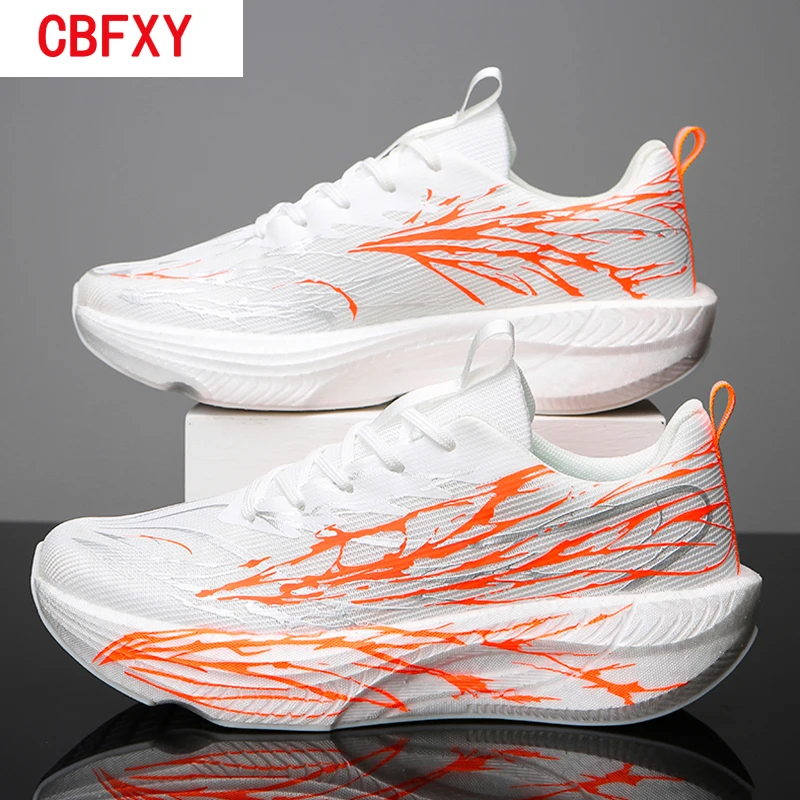 Classic White Men's Sports Running Shoes Breathable Lightweight Athletic Sneakers Outdoor Comfortable Casual Jogging Size 39-45