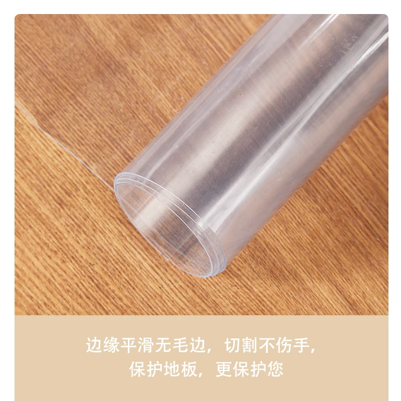 Tapete redondo de vidro macio transparente para quarto infantil