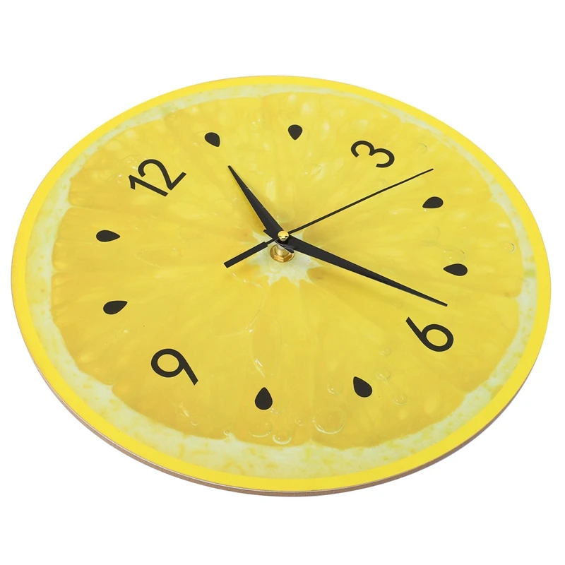 Lemon Fruit Wall Clock Lime Modern Kitchen Clocks Home Decor Living Room Clock Tropical Fruit Wall Art Clock