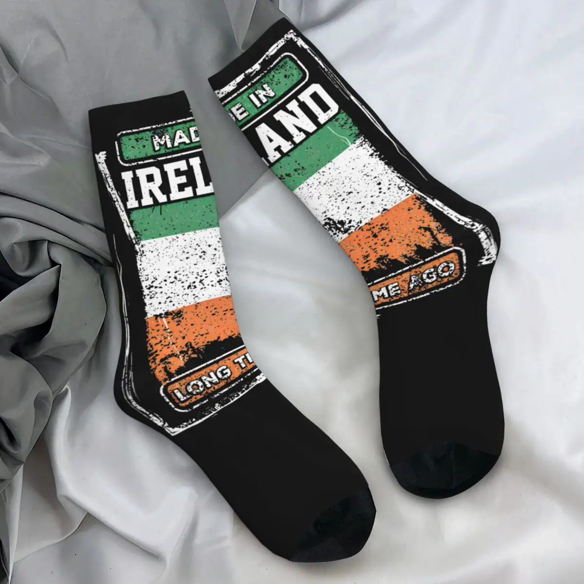 Ireland Irish Flag Socks Autumn Stockings Gothic Men's High Quality Socks Graphic Climbing Anti-Slip Socks