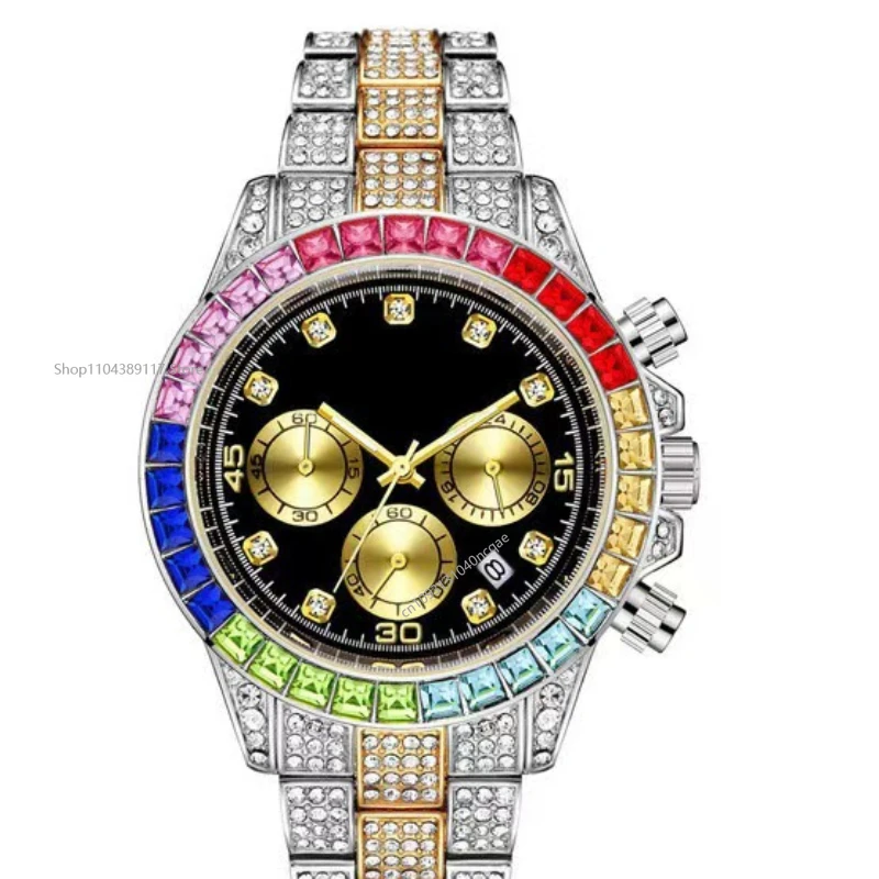 Luxury Men Women Watch Branded Women Watches Fashion Clock Stainless Steel Strap Dial Shiny Watch Men Gifts