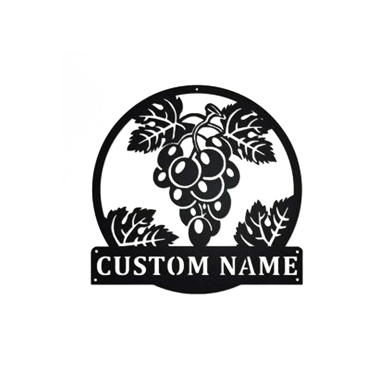 OEM Laser Cutting Service Custom Metal Vineyard Last Name Establish Year Garden Sign Location Sign DIY Design Do It Yourself