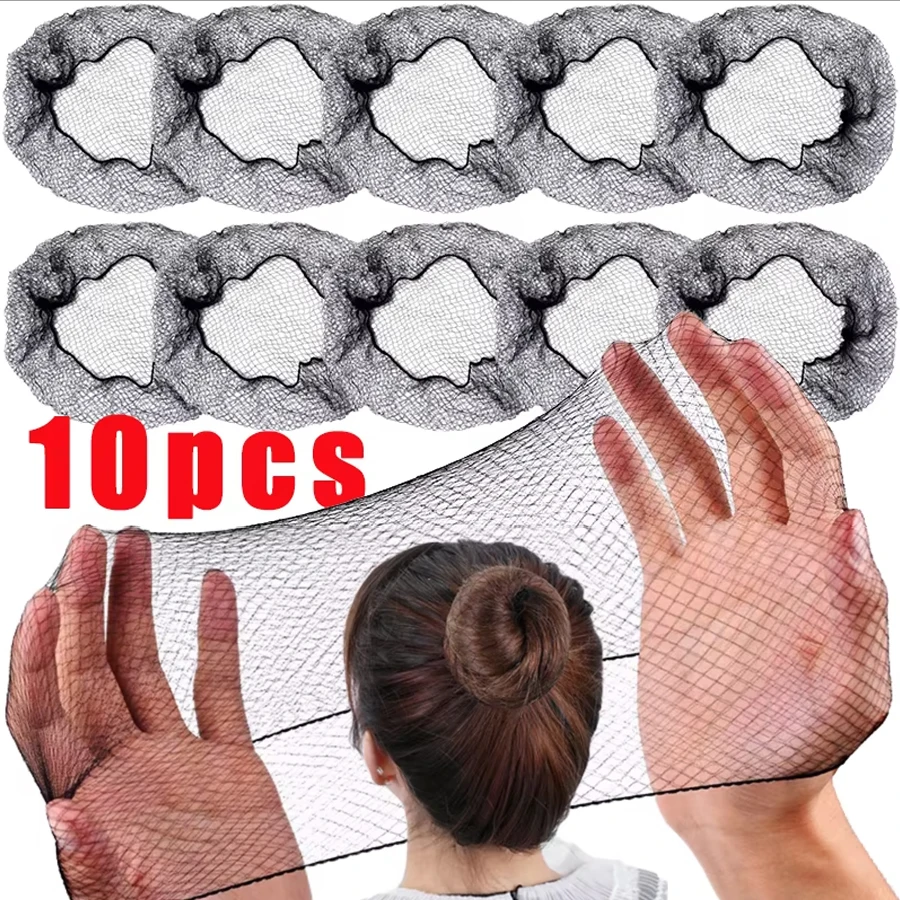 

10-50Pcs 24-Inch Elastic Hair Net Invisible Mesh for Women Food Service Ballet Bun Sleeping Wig Elasticity Hairnets