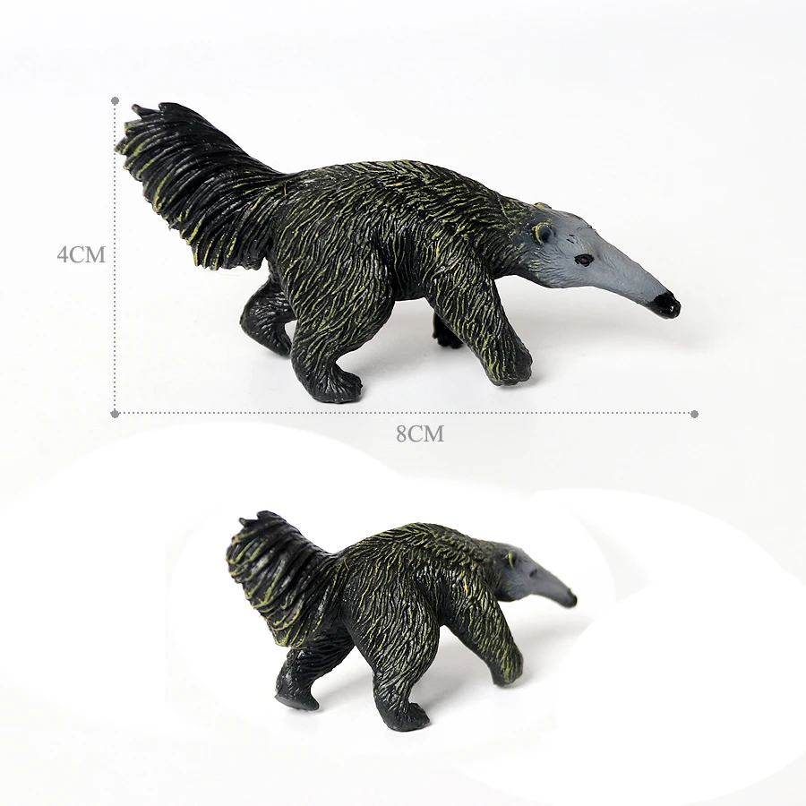 Realistic Wild Animal Model Plastic Anteater With Cub Toys Figure Figurine PVC Model  Educational Collection Kid Toy Gift