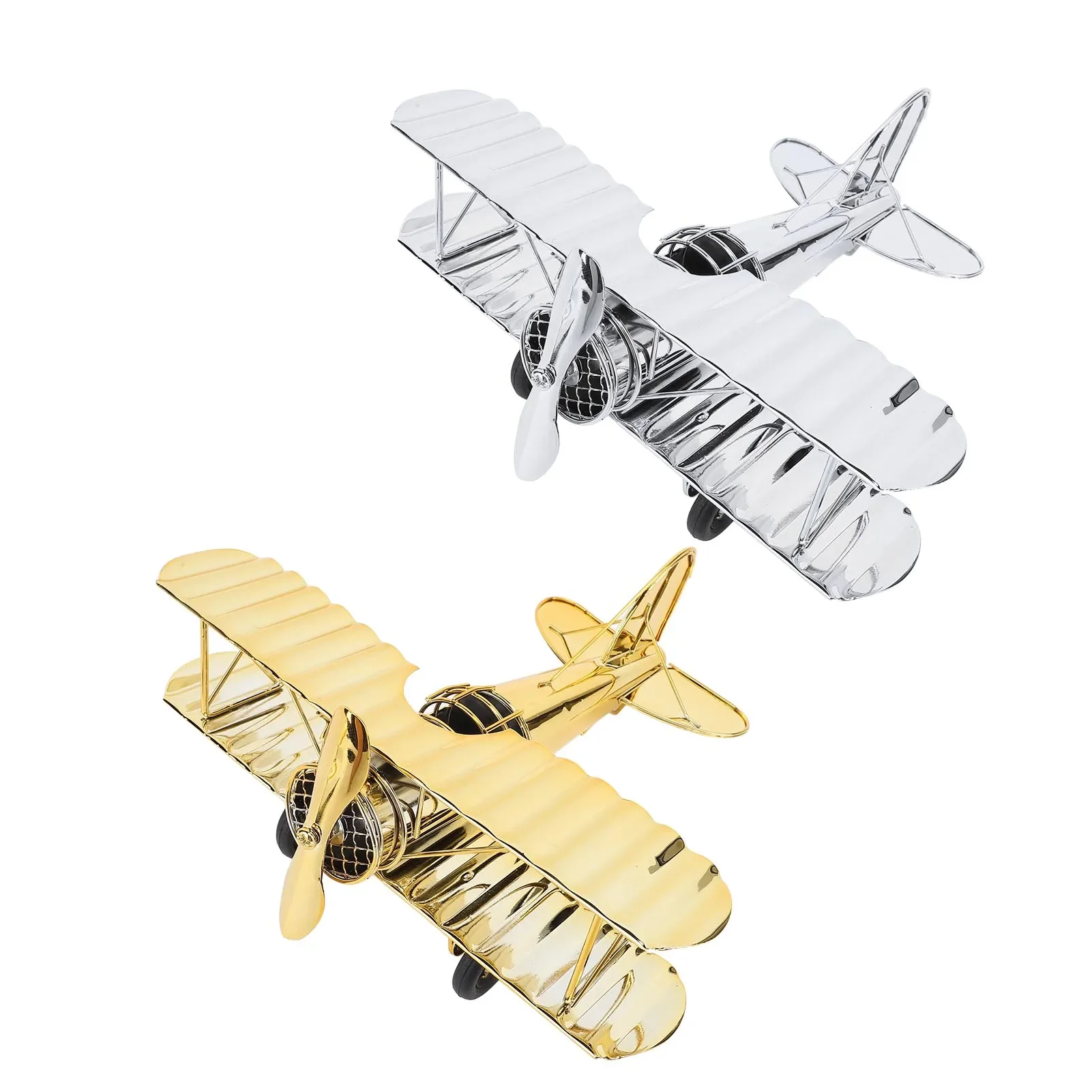 

Large Vintage Airplane Model Simulation Retro Iron Airplane Ornament Decorative Plane Home Decor for Living Rooms Studies